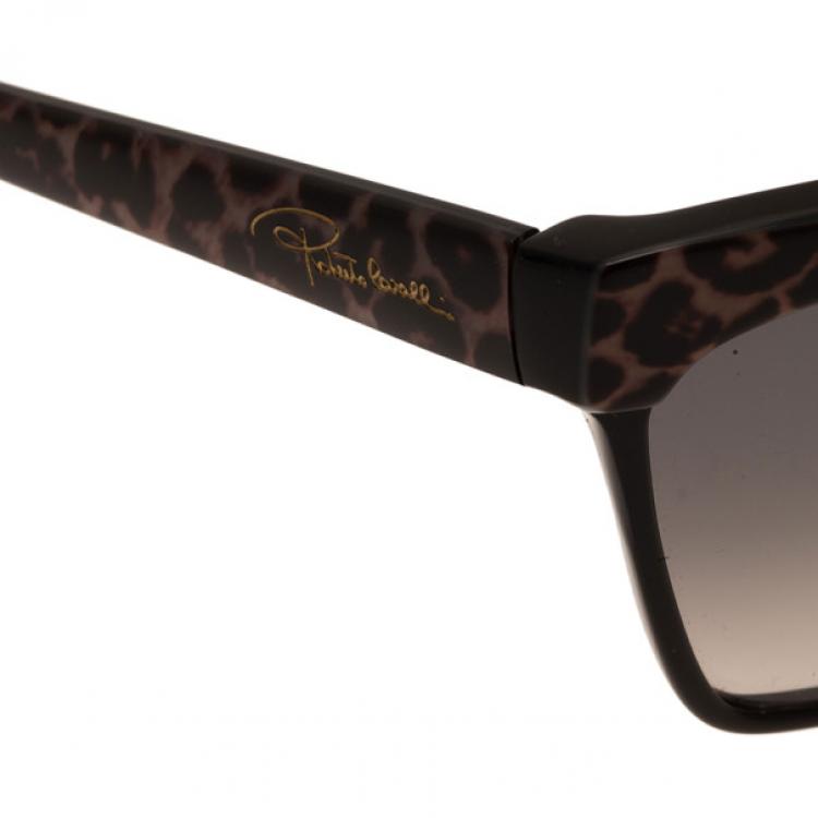 Pre Owned Roberto Cavalli Black Leopard Meeru Wayfarers