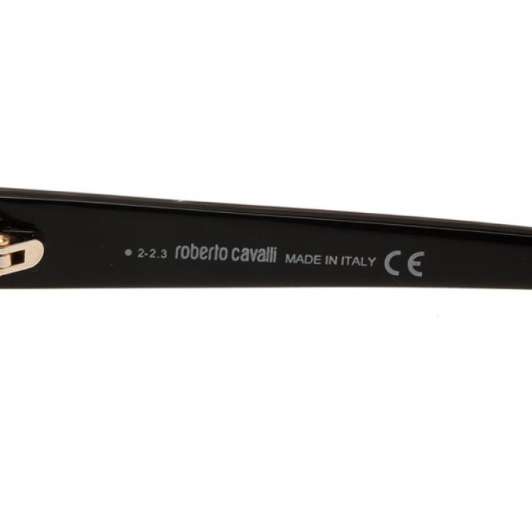 Pre Owned Roberto Cavalli Black Leopard Meeru Wayfarers