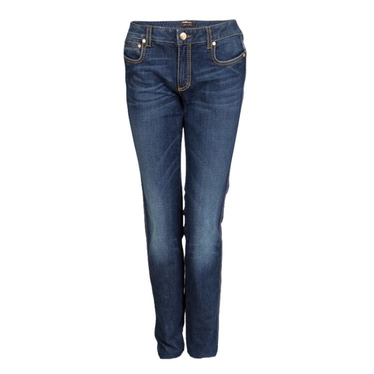 مملوكة مسبقًا Roberto Cavalli Indigo Faded Effect Denim New Eva Jeans M