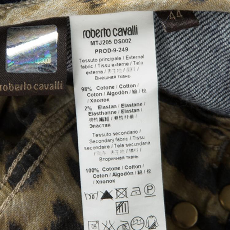 مملوكة مسبقًا Roberto Cavalli Indigo Faded Effect Denim New Eva Jeans M