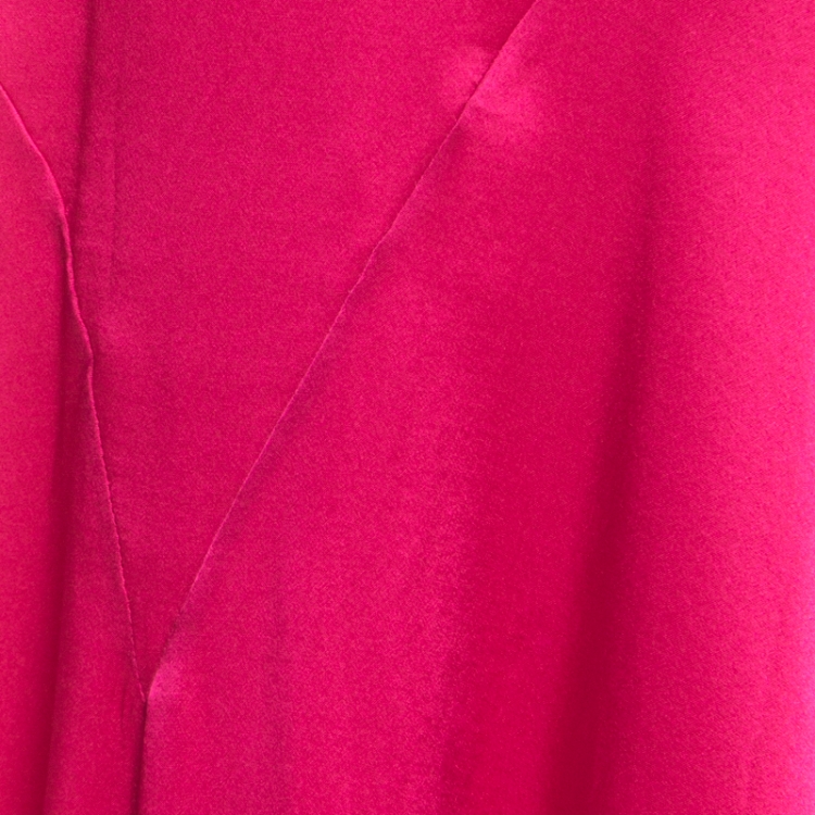 Pre Owned Roberto Cavalli Magenta Pink Silk Satin Flared Maxi Skirt L
