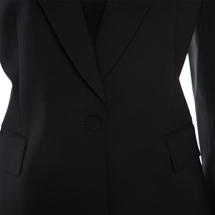 Pre Owned Roberto Cavalli Black Wool Tailored Blazer M