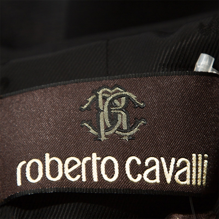 Pre Owned Roberto Cavalli Black Wool Tailored Blazer M