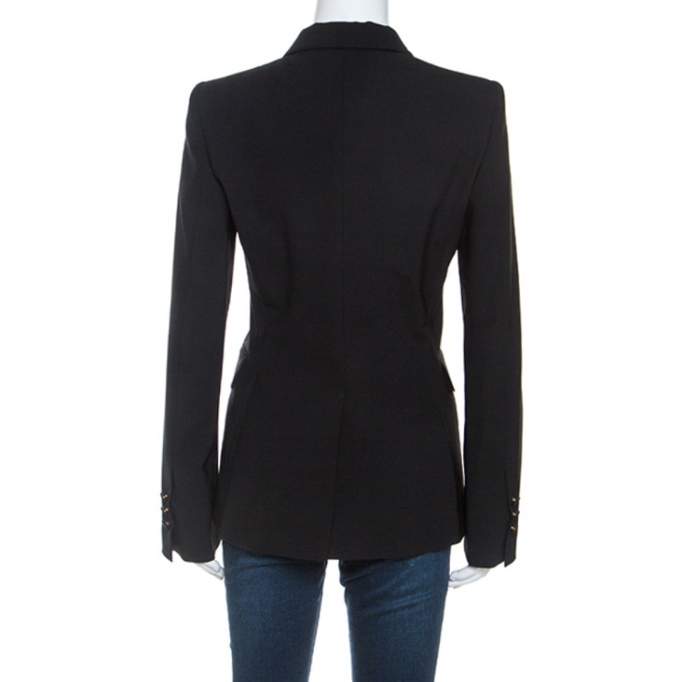 Pre Owned Roberto Cavalli Black Wool Tailored Blazer M