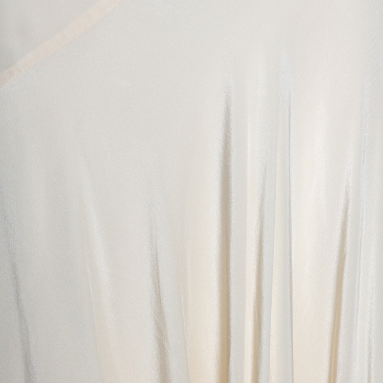 مملوكة مسبقًا Roberto Cavalli Cream Silk Flared Maxi Skirt L
