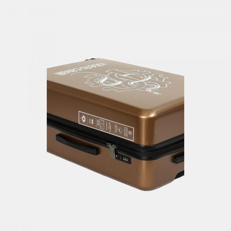 Pre Owned Roberto Cavalli Brown Lightweight Spinner Suitcase Set