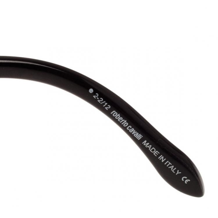 Pre Owned Roberto Cavalli Purple Leopard Frame Serpent Kurumba Cat Eye Sunglasses