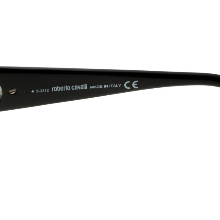 Pre Owned Roberto Cavalli Black/Silver 720S Marotiri Shield Sunglasses