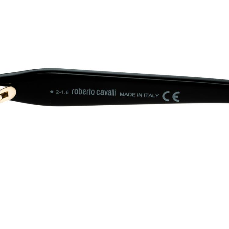 Pre Owned Roberto Cavalli Black Taygeta 981S Cateye Sunglasses