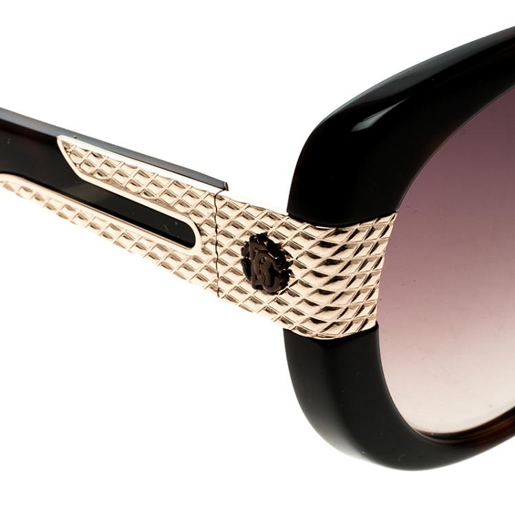 مملوكة مسبقًا Roberto Cavalli Brown Fesdu 754T Over-sized Sunglasses
