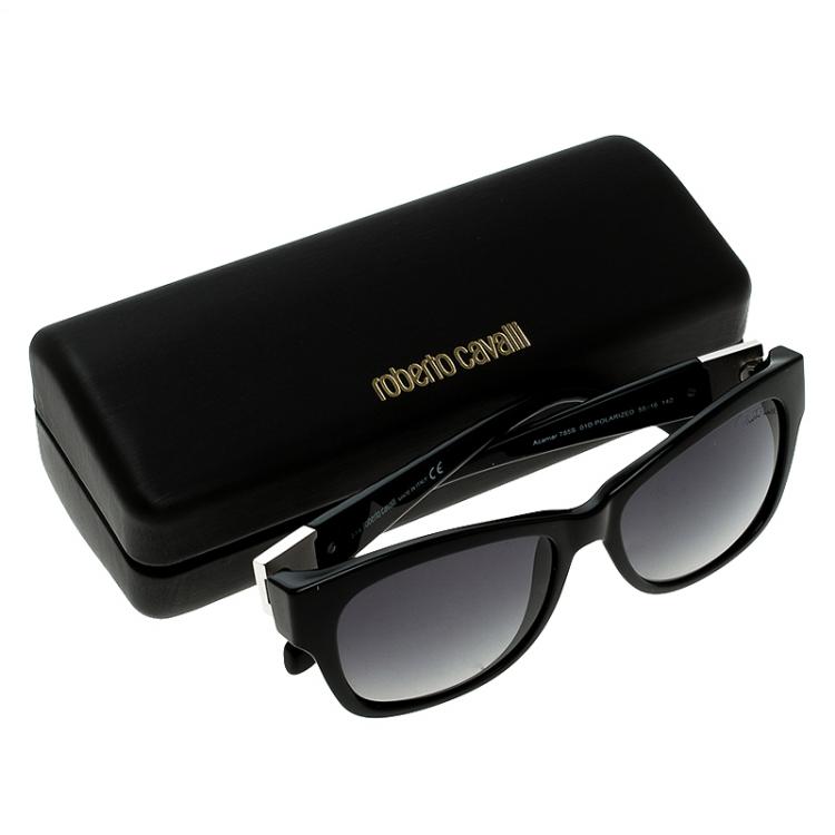 Pre Owned Roberto Cavalli Black Acamar 785S Polarized Sunglasses