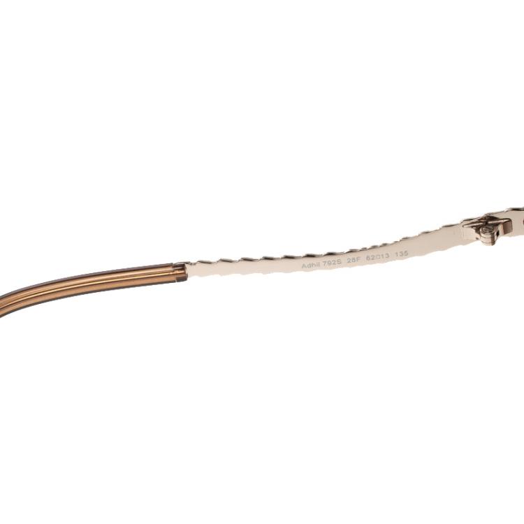 Pre Owned Roberto Cavalli Brown/Gold 792S Adhil Aviator Sunglasses