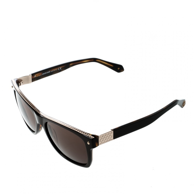 Pre Owned Roberto Cavalli Havana/Brown RC955S Wayfarer Sunglasses
