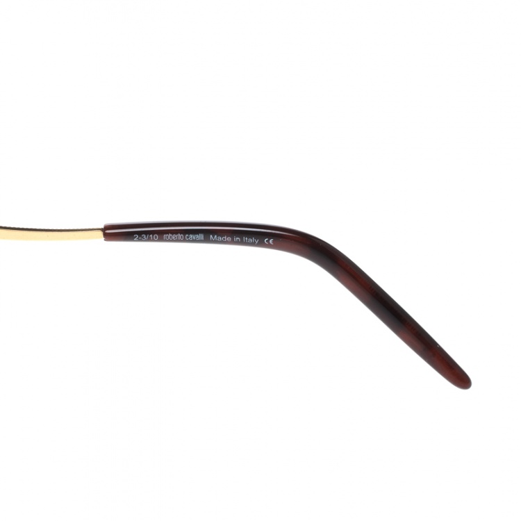 Pre Owned Roberto Cavalli Rose Gold/Green Gradient Fresia 574S Oversize Sunglasses 