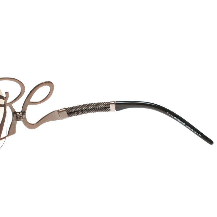 Pre Owned Roberto Cavalli  Bronze/Brown Gradient Botein 852S Shield Sunglasses