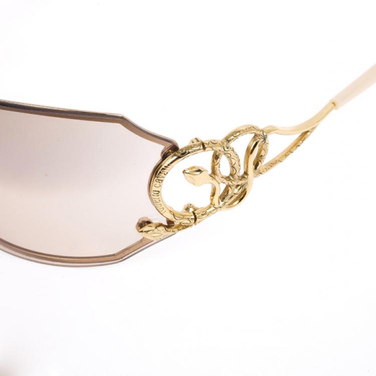 Pre Owned Roberto Cavalli Caos Serpent Shield Sunglasses