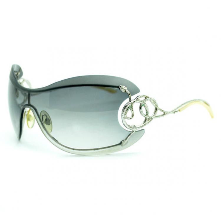 Pre Owned Roberto Cavalli Cicno Serpent Shield Woman Sunglasses