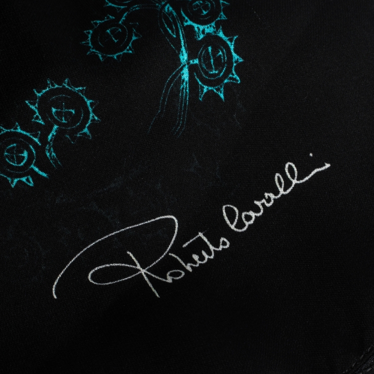 Pre Owned Roberto Cavalli Multicolor Abstract Print Silk Scarf 