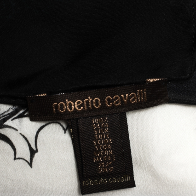 Pre Owned Roberto Cavalli Multicolor Abstract Print Silk Scarf 