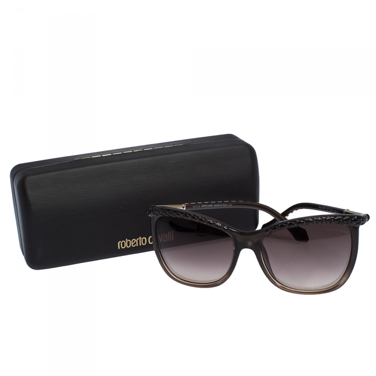 Pre Owned Roberto Cavalli Brown Gradient Kaus 874S Sunglasses