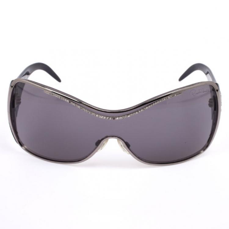 Pre Owned Roberto Cavalli Celestina Black Shield Women Sunglasses
