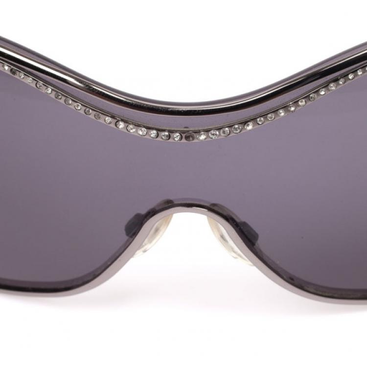 Pre Owned Roberto Cavalli Celestina Black Shield Women Sunglasses