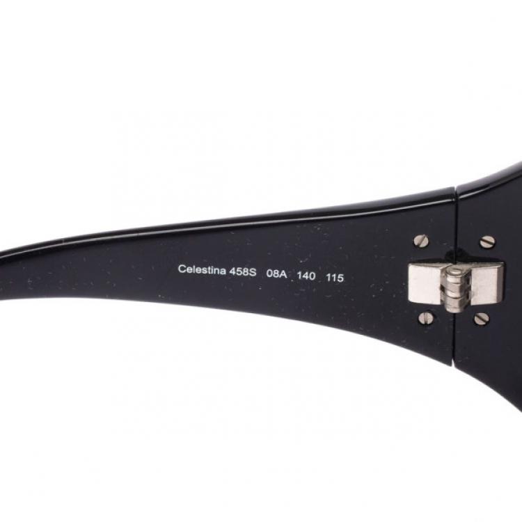 Pre Owned Roberto Cavalli Celestina Black Shield Women Sunglasses