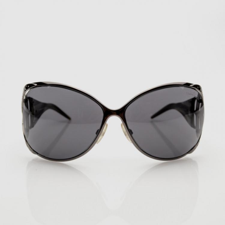 Pre Owned Roberto Cavalli Black Diamante RC454S Sunglasses