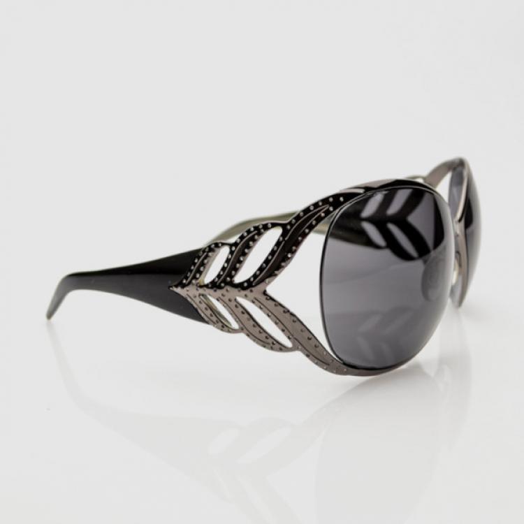Pre Owned Roberto Cavalli Black Diamante RC454S Sunglasses