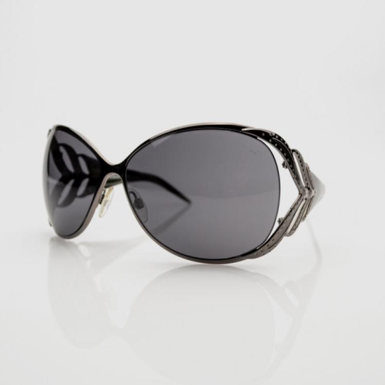 Pre Owned Roberto Cavalli Black Diamante RC454S Sunglasses