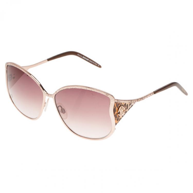 Pre Owned Roberto Cavalli Silver Mughetto Oversized Sunglasses