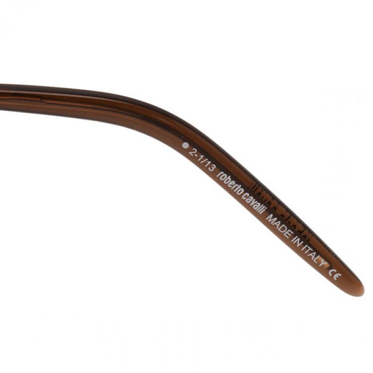 Pre Owned Roberto Cavalli Silver Mughetto Oversized Sunglasses