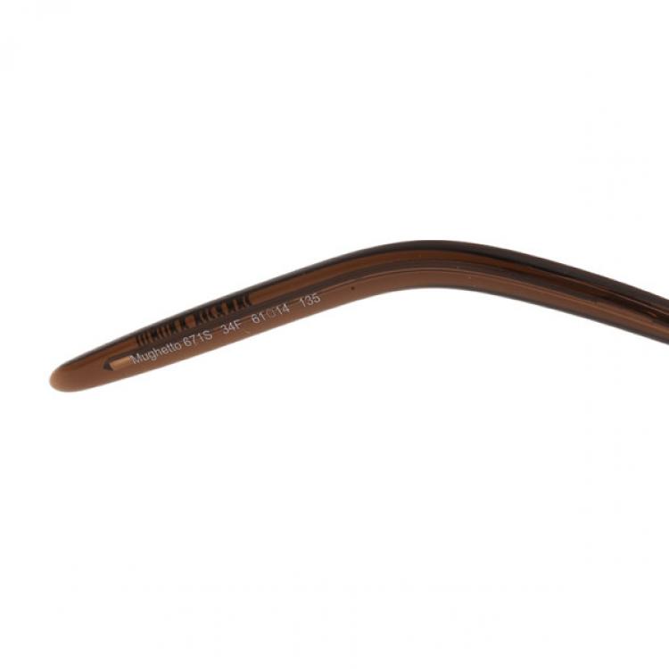 Pre Owned Roberto Cavalli Silver Mughetto Oversized Sunglasses