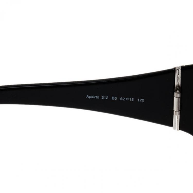 Pre Owned Roberto Cavalli Black Apsirto Crystal Logo Sunglasses