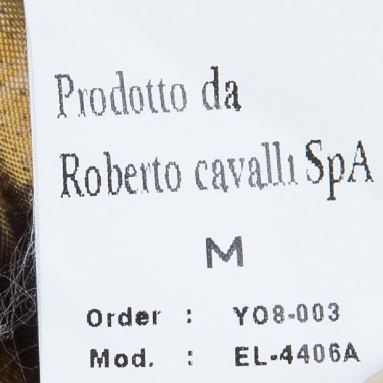 Pre Owned Roberto Cavalli Leopard Print Dress M