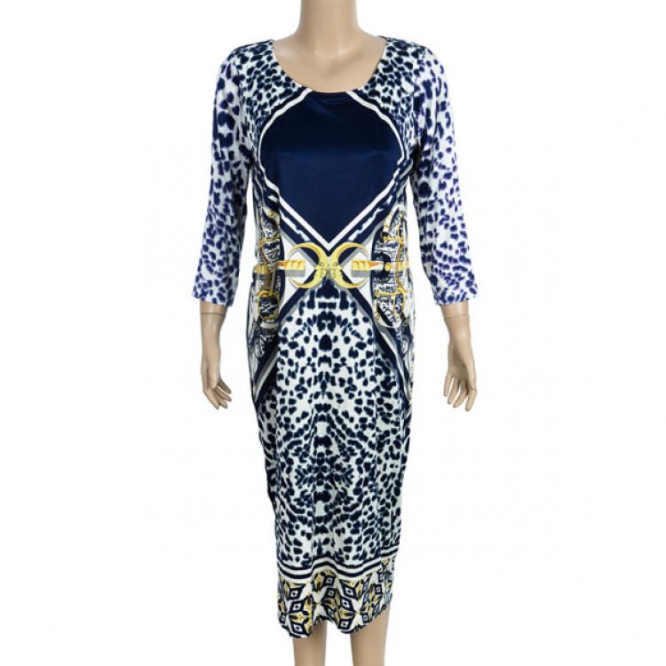 Pre Owned CLASS by Roberto Cavalli Printed Short Dress L