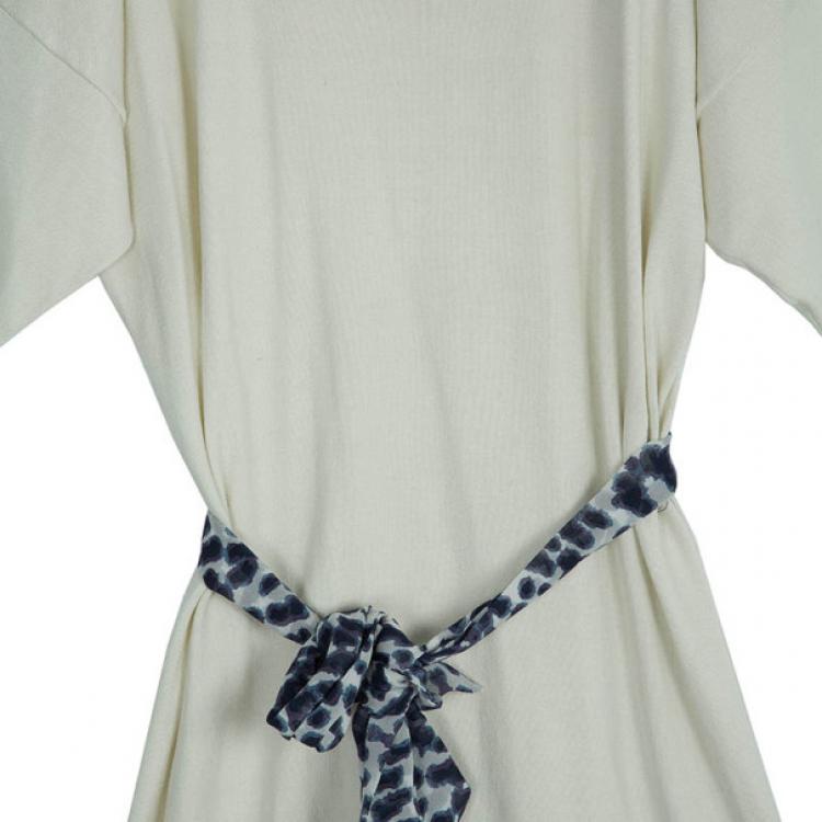Pre Owned CLASS by Roberto Cavalli White Animal Print Dress M