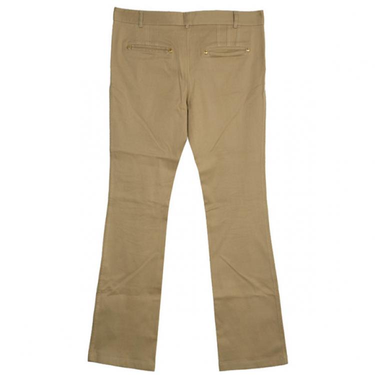 Pre Owned Roberto Cavalli Casual Off-White Flare Pants L