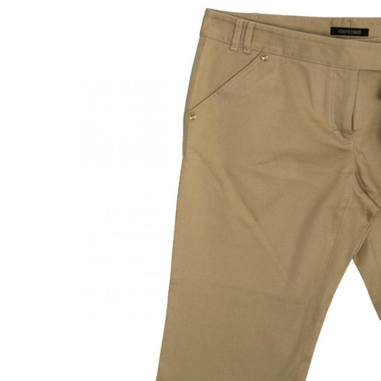 Pre Owned Roberto Cavalli Casual Off-White Flare Pants L