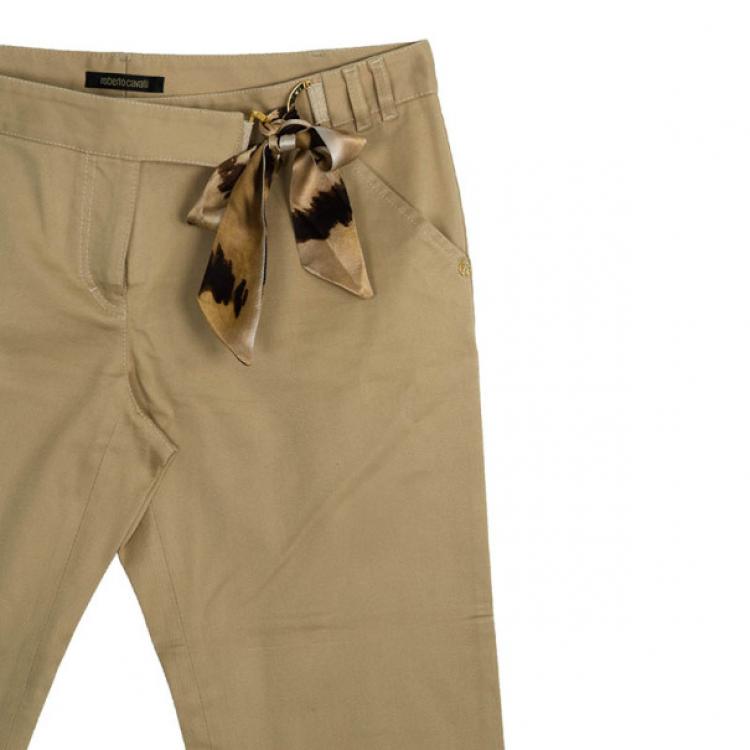 Pre Owned Roberto Cavalli Casual Off-White Flare Pants L