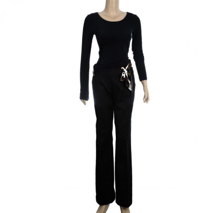 Pre Owned Roberto Cavalli Casual Flare Denim Pants L