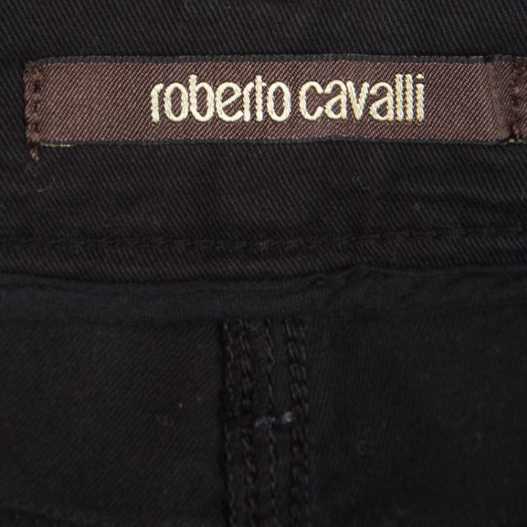 Pre Owned Roberto Cavalli Black Stretch Denim Skinny Jeans M