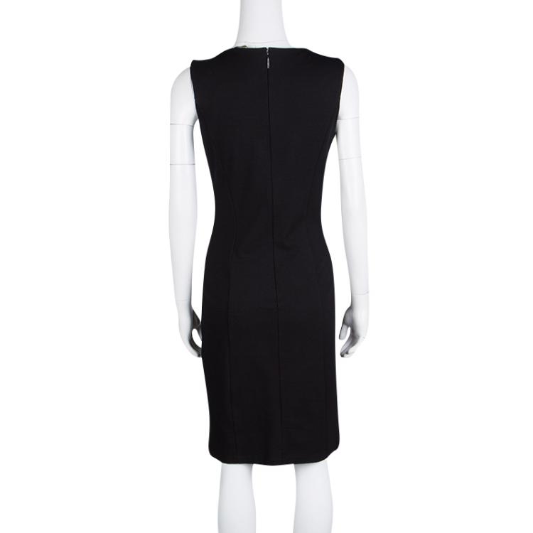Pre Owned Roberto Cavalli Black Embellished Neck Sleeveless Dress M