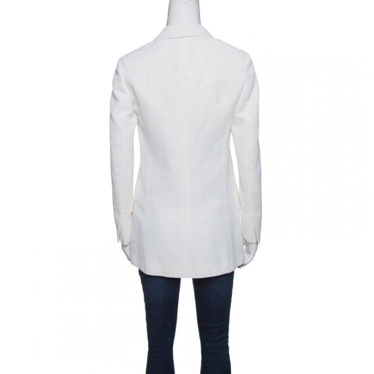 مملوكة مسبقًا Roberto Cavalli Firenze Off White Tailored Blazer M
