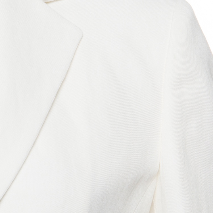مملوكة مسبقًا Roberto Cavalli Firenze Off White Tailored Blazer M