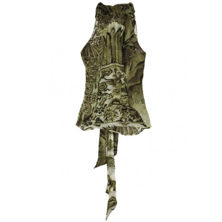 Pre Owned Roberto Cavalli Printed Skirt Set M