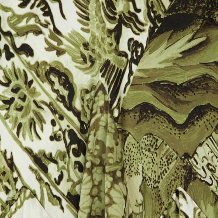 Pre Owned Roberto Cavalli Printed Skirt Set M