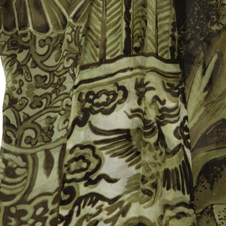 Pre Owned Roberto Cavalli Printed Skirt Set M