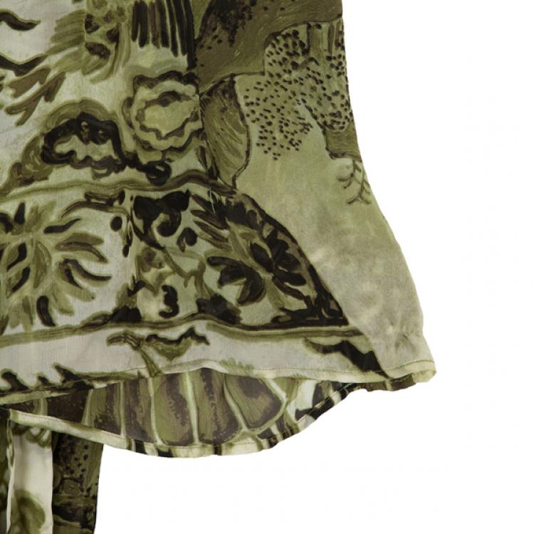 Pre Owned Roberto Cavalli Printed Skirt Set M