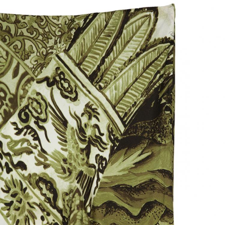 Pre Owned Roberto Cavalli Printed Skirt Set M